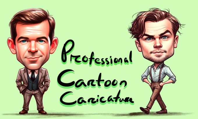 Gig Preview - Draw funny cartoon characters, celebrity portrait caricature