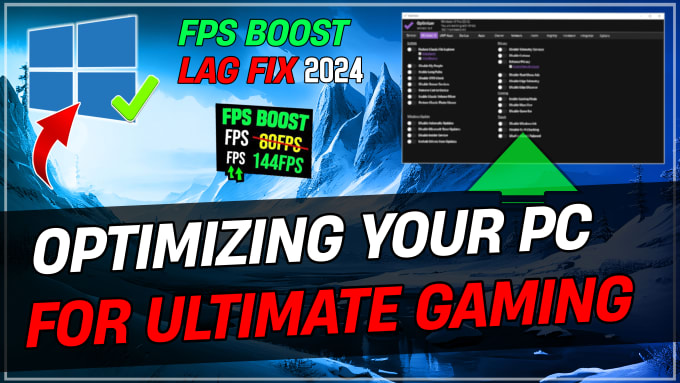 Gig Preview - Optimize, tweak, fix your pc with top tier pc optimization