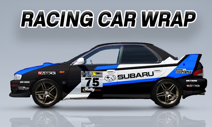 Gig Preview - Do create a racing car design, itasha wrap design, livery car design, car wrap