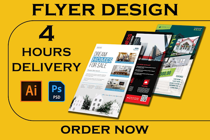 Gig Preview - Create an attractive flyer design for your business in 4 hours