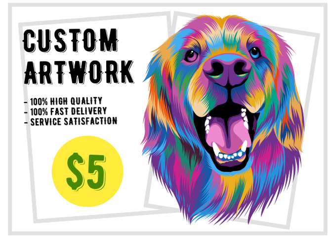 Gig Preview - Make watercolor pop art of your beloved pet