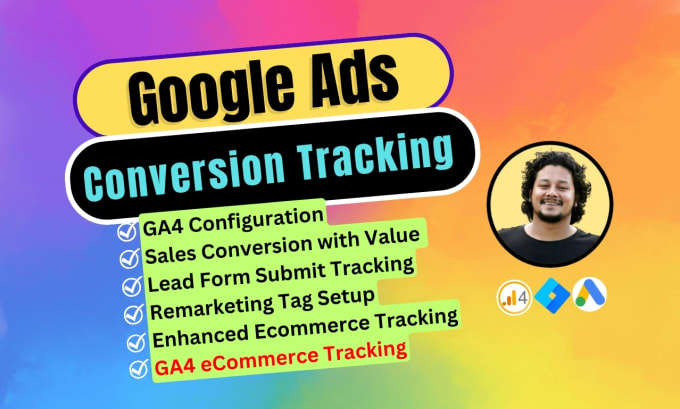 Gig Preview - Setup google ads conversion tracking by GTM and ga4 ecommerce tracking