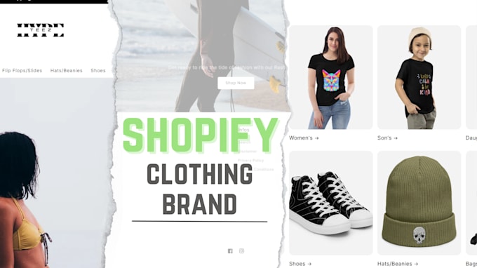 Gig Preview - Make fashion store and shopify clothing store