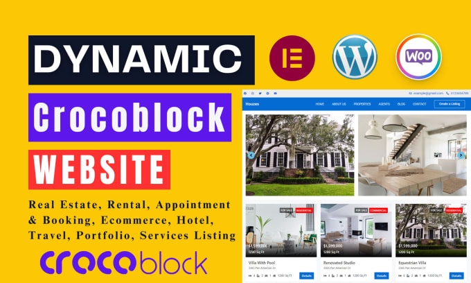 Gig Preview - Build your super dynamic website with crocoblock, jet engine, elementor pro