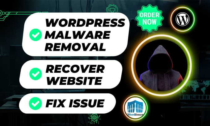 Gig Preview - Do wordpress malware removal, clean malware and recover hacked website