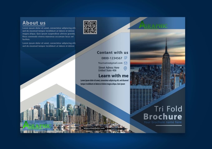 Gig Preview - Create a design business trifold brochure