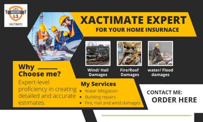 Gig Preview - Estimate your property damages in xactimate