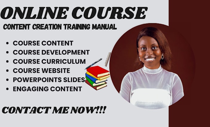 Gig Preview - Do online course creation course content course curriculum syllabus lesson plan