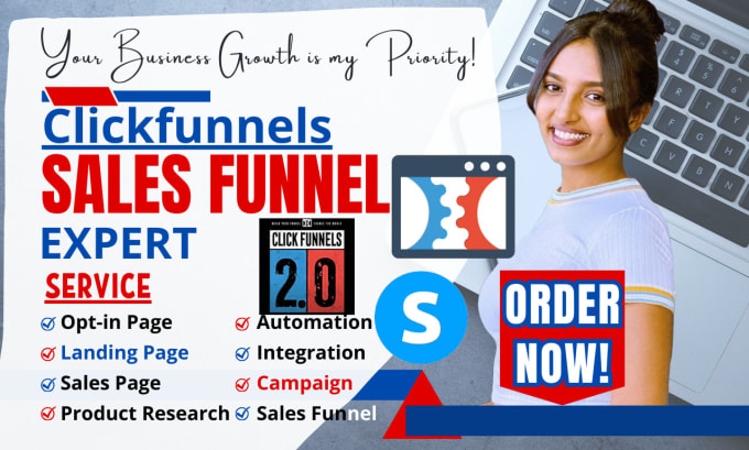 Gig Preview - Clickfunnels sales funnel, systeme io sales funnel, clickfunnels landing page