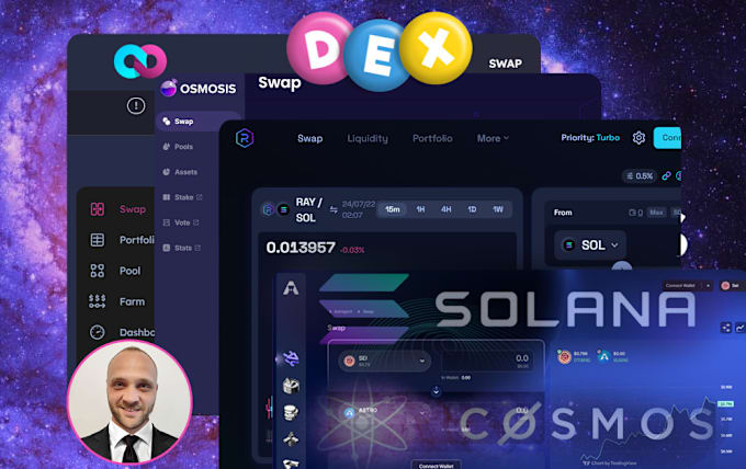 Gig Preview - Build dapps like dex, defi on cosmos and solana, evm xrp