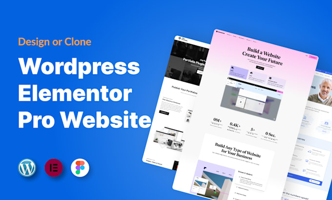 Gig Preview - Create wordpress website with elementor pro