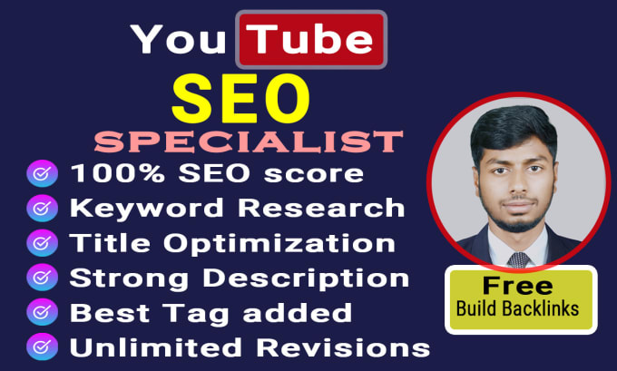 Gig Preview - Optimize your youtube SEO for top ranking