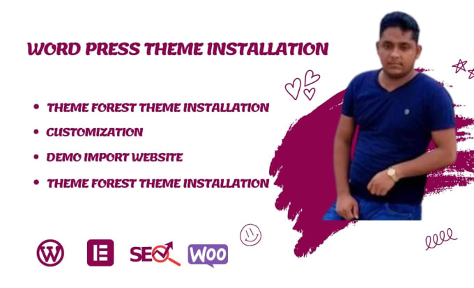 Gig Preview - Theme forest wordpress theme installation, customization