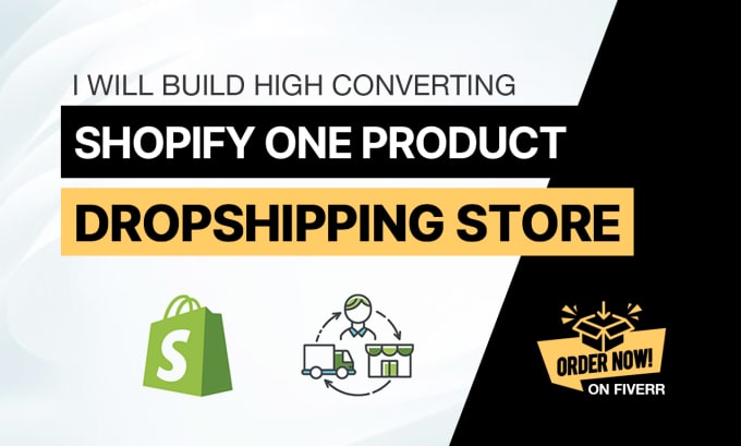 Gig Preview - Develop shopify one product dropshipping store, shopify digital product store