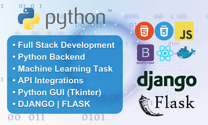 Gig Preview - Develop python desktop and web app using django,flask