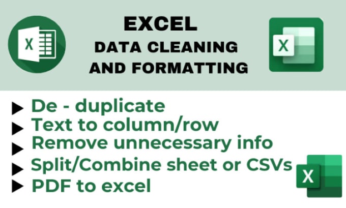 Gig Preview - Do excel data cleaning, formatting, merge or split CSV files