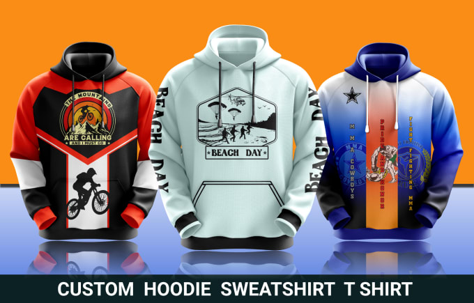 Gig Preview - Design sublimation hoodie sweatshirt t shirt and clothing brand logo