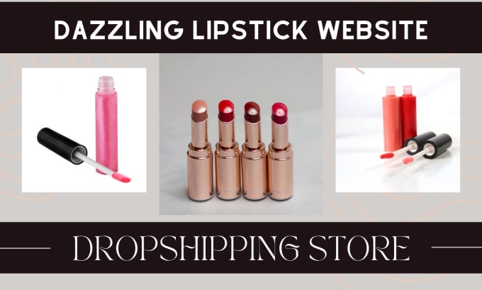 Bestseller - design lipstick website lipgloss shopify store lipstick shopify dropshipping