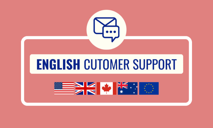 Gig Preview - Be english live chat and email support customer care service agent