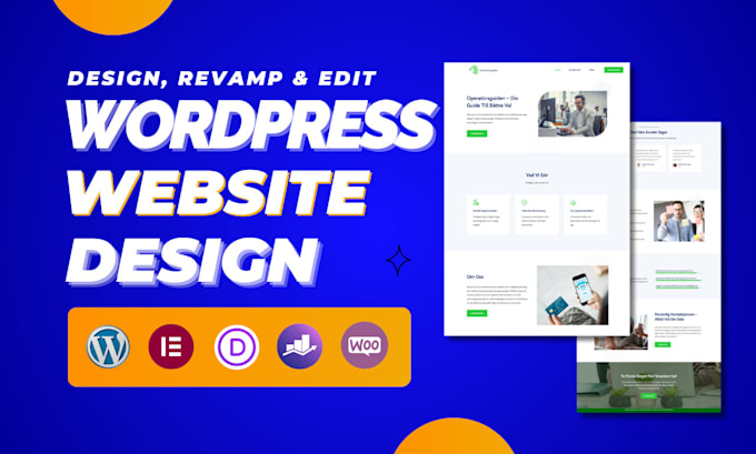 Gig Preview - Design, redesign, edit, clone, or revamp wordpress website with elementor pro