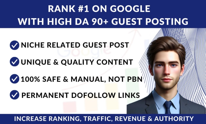 Gig Preview - Publish guest post backlink high da guest posting service dofollow link building