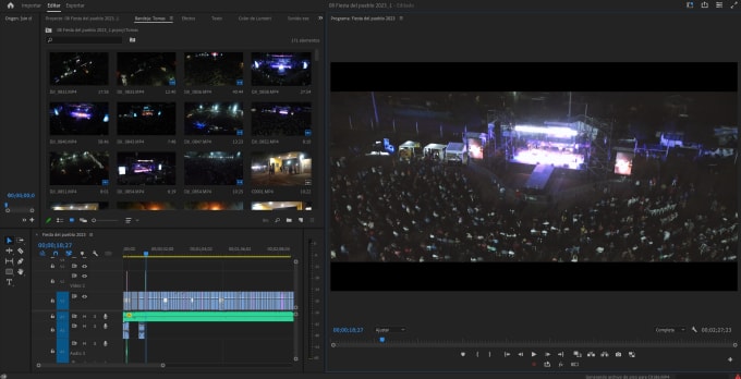 Gig Preview - Do video editing  of your event, concert, party