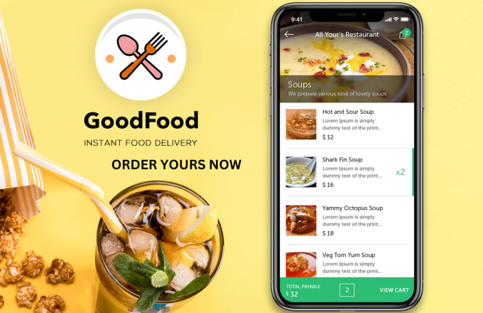 Gig Preview - Develop food delivery app, uber eats, grocery app, restaurant app android ios