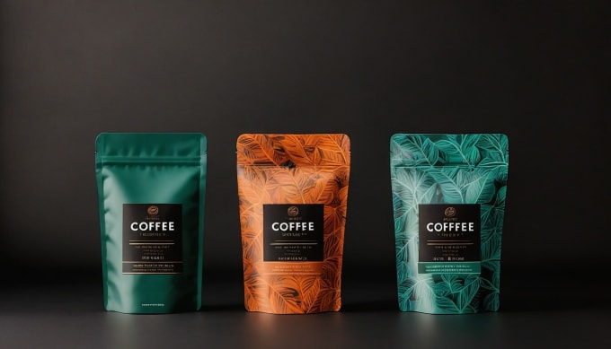 Gig Preview - Design premium coffee packaging, pouch, bags and labels