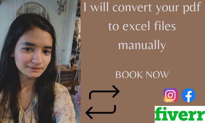 Gig Preview - Convert your pdf file to excel sheet manually