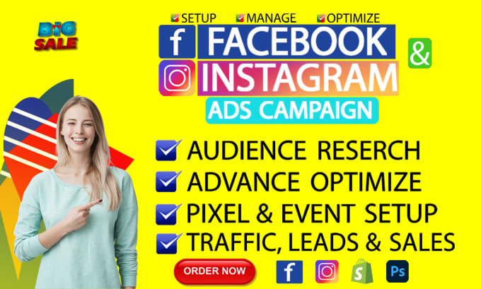 Gig Preview - Be your facebook ads campaign manager for sales and leads, run fb advertising