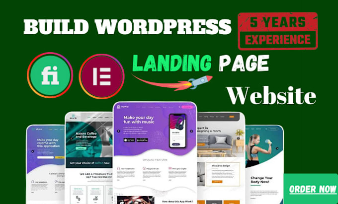 Gig Preview - Design stunning wordpress landing page with elementor pro responsive