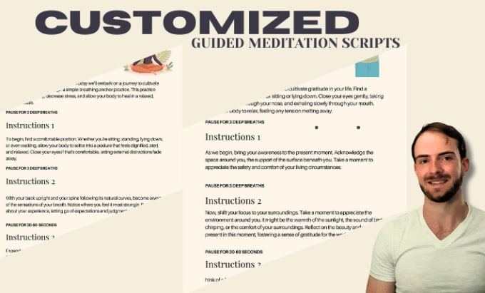 Gig Preview - Create customized scripts for guided meditations, hypnosis, and affirmations