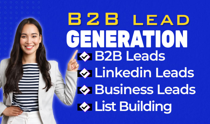 Gig Preview - B2b lead generation for targeted b2b leads, business leads and linkedin leads