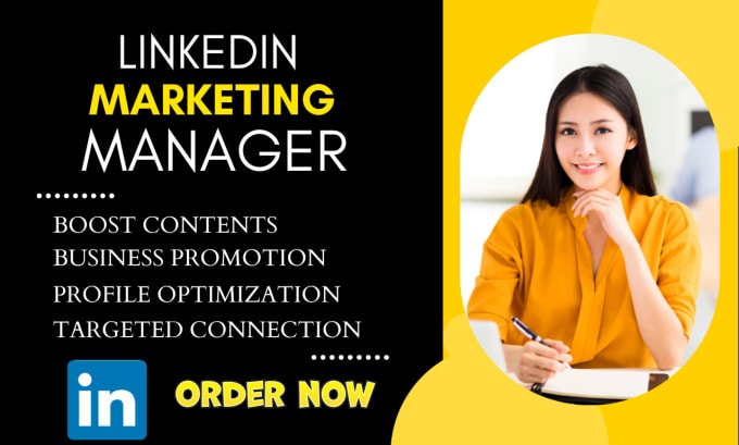 Gig Preview - Be your linkedin marketing manager, sales and leads generator