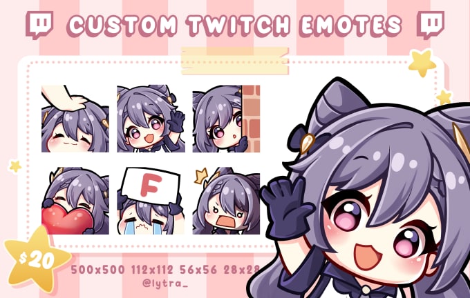 Gig Preview - Create cute custom chibi emotes for twitch or discord