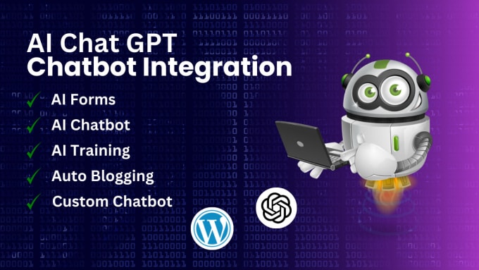 Gig Preview - Integrate open ai chatgpt chatbot and autoblogs in your wordpress website