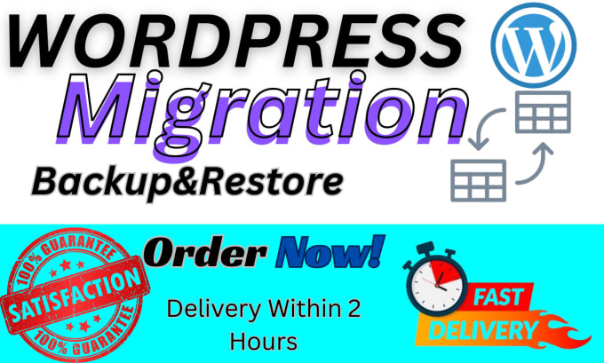 Gig Preview - Migrate your wordpress website from one domain to another domain