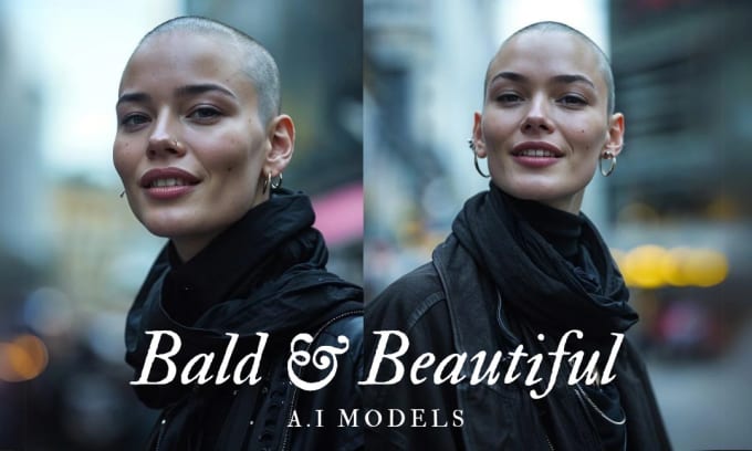 Gig Preview - Craft bald and beautiful ai model for your brand