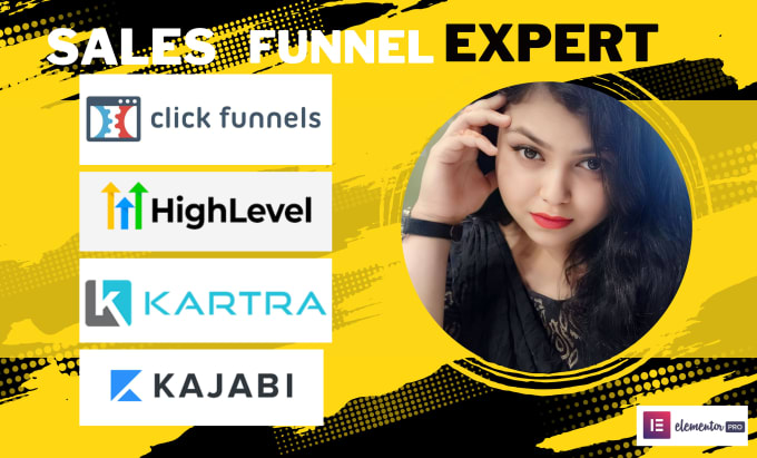 Gig Preview - Be your sales funnel expert in clickfunnels or gohighlevel