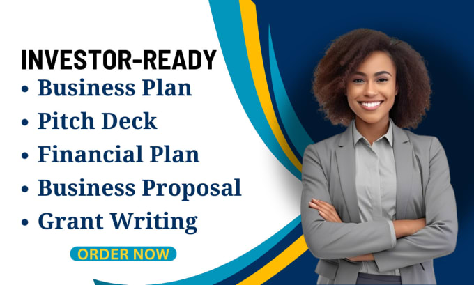 Gig Preview - Write investor ready business plan, proposal, pitch deck, business plan writer