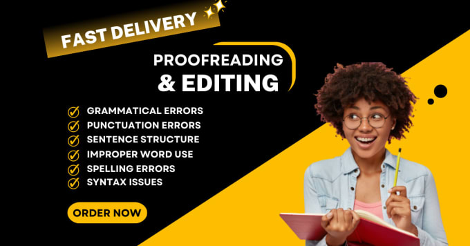 Gig Preview - Proofread, grammar check, and edit your writing in 24 hours