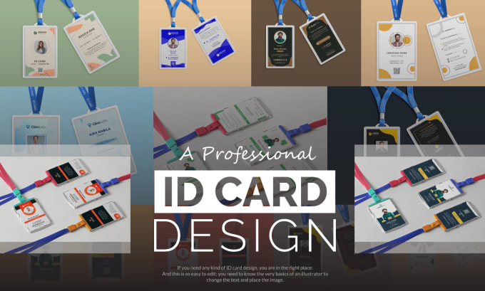 Gig Preview - Design premium id card, elegant and professional id badge