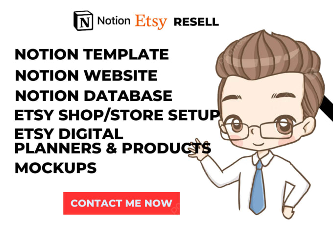 Gig Preview - Design aesthetic notion template for etsy resell, etsy planner, digital products