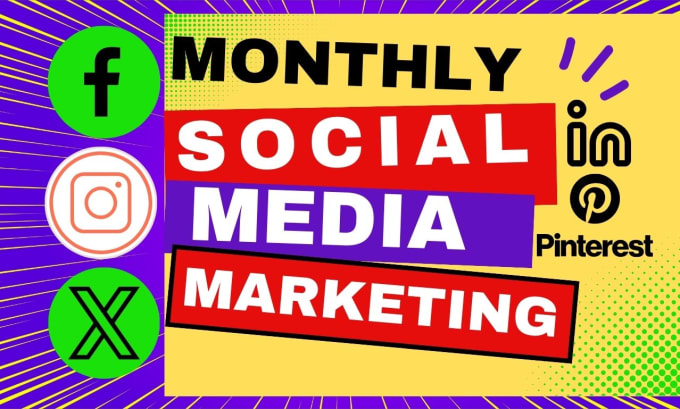 Gig Preview - Be your monthly social media manager and social media management and marketing