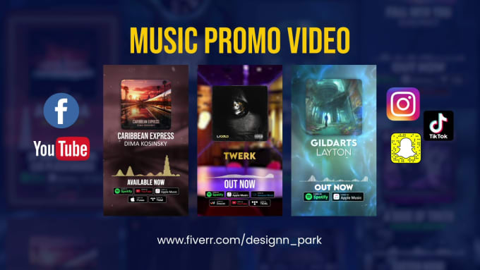 Gig Preview - Make a custom music promo video for your new song or album