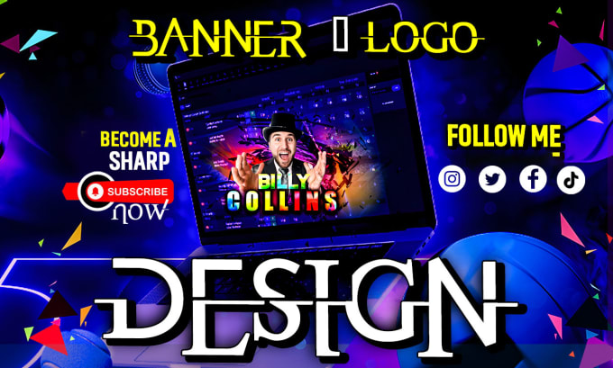 Gig Preview - Design professional youtube banner and logo to elevate your channel