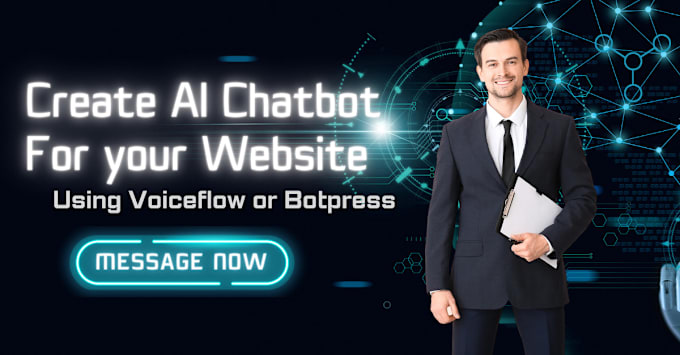 Gig Preview - Create ai chatbot for website using voiceflow integrate with zapier or make io