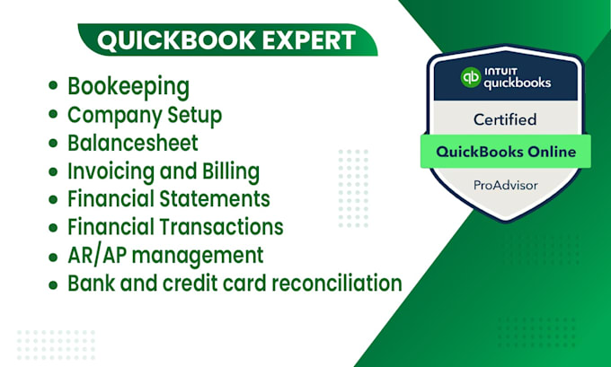 Gig Preview - Do professional  bookkeeping in quickbooks online