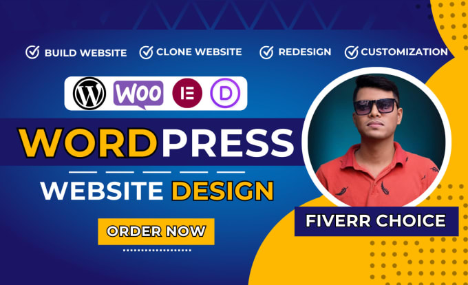 Gig Preview - Design, redesign, build, clone, customize or revamp wordpress website