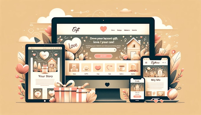Gig Preview - Create a personalized gift website for your loved one